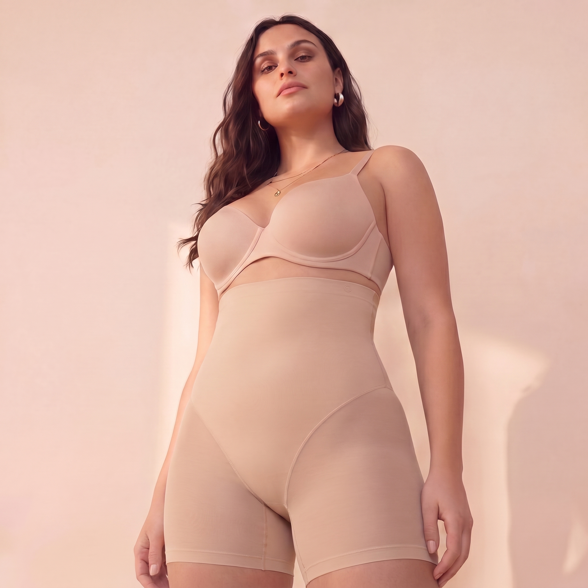 Mesh High-Waisted Smoothing Shorts